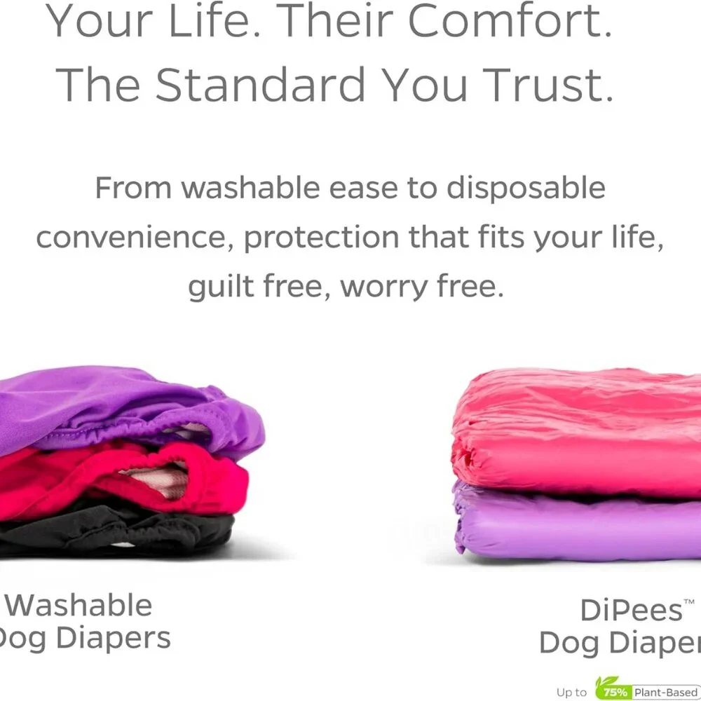 Pet Parents® Washable Dog Diapers (3pack) + Extendrs® Size XL Natural